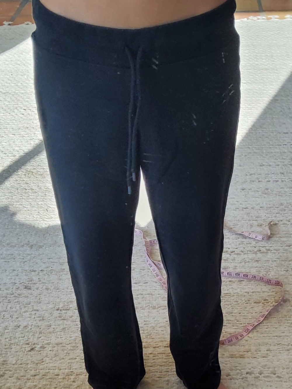 Kids Black Drawstring Lounge Pants